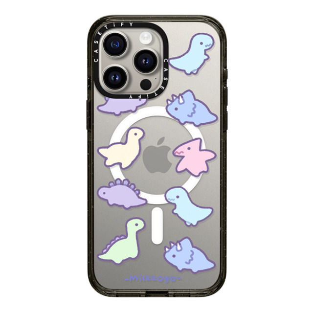 milkkoyo x CASETiFY iPhone 15 Pro Max ケース Animal,Cartoon ブラック インパクトケース MagSafe対応 Dinosaurs by Milkkoyo Father's Day milkkoyo x CASETiFY iPhone 15 Pro Max ケース Animal,Cartoon ブラック インパクトケース MagSafe対応 Dinosaurs by Milkkoyo Father's Day