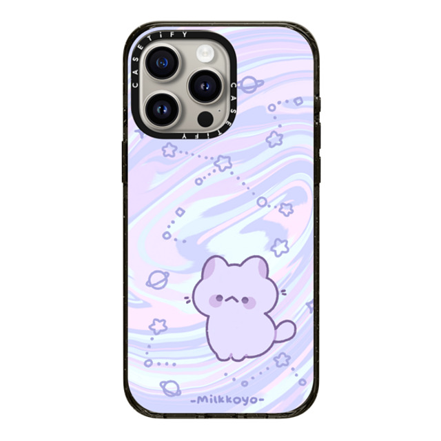 milkkoyo x CASETiFY iPhone 15 Pro Max ケース ブラック インパクトケース Space Kitty by Milkkoyo