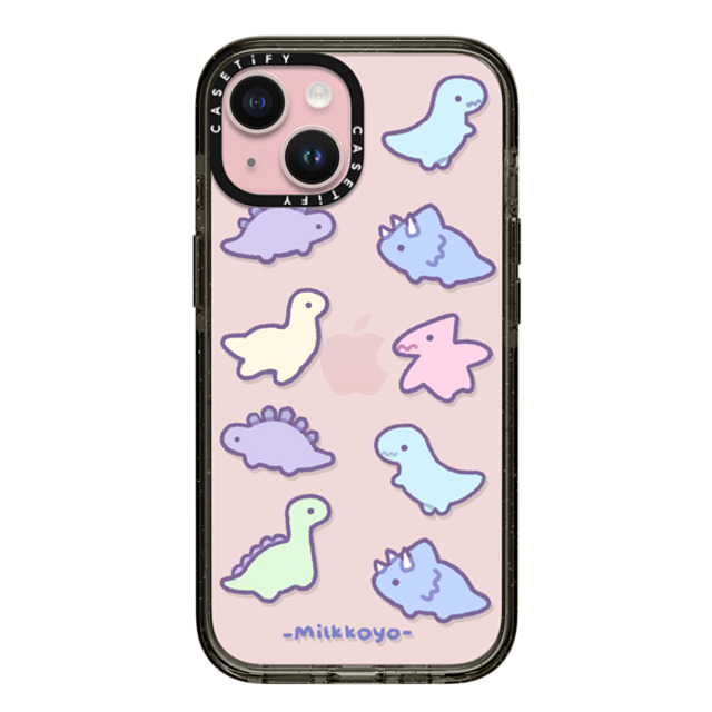 milkkoyo x CASETiFY iPhone 15 ケース Animal,Cartoon ブラック インパクトケース Dinosaurs by Milkkoyo Father's Day milkkoyo x CASETiFY iPhone 15 ケース Animal,Cartoon ブラック インパクトケース Dinosaurs by Milkkoyo Father's Day