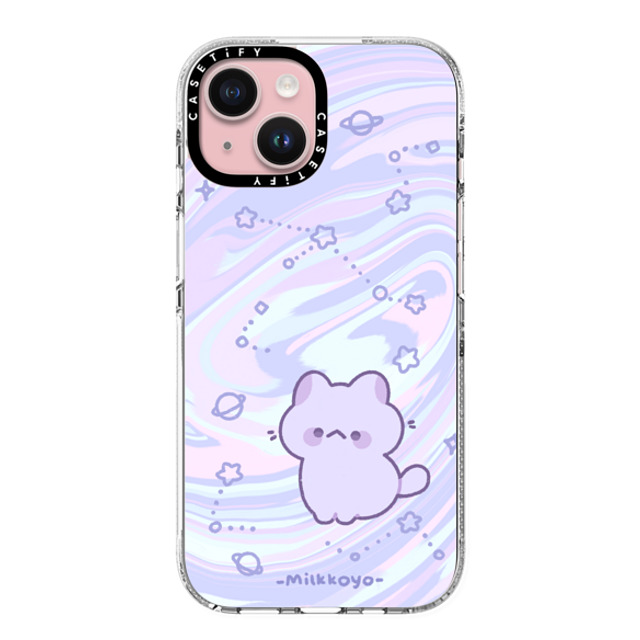 milkkoyo x CASETiFY iPhone 15 ケース クリア クリア ケース MagSafe対応 Space Kitty by Milkkoyo