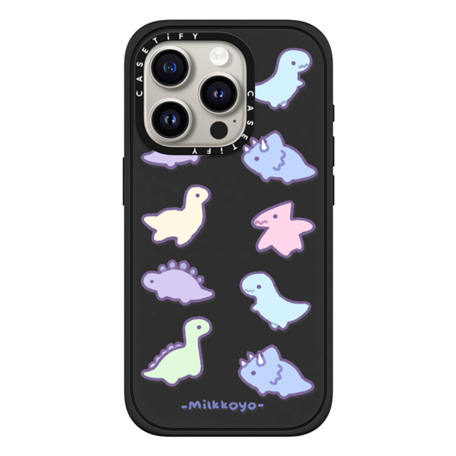 milkkoyo x CASETiFY iPhone 15 Pro ケース Animal,Cartoon マットブラック インパクトケース MagSafe対応 Dinosaurs by Milkkoyo Father's Day milkkoyo x CASETiFY iPhone 15 Pro ケース Animal,Cartoon マットブラック インパクトケース MagSafe対応 Dinosaurs by Milkkoyo Father's Day