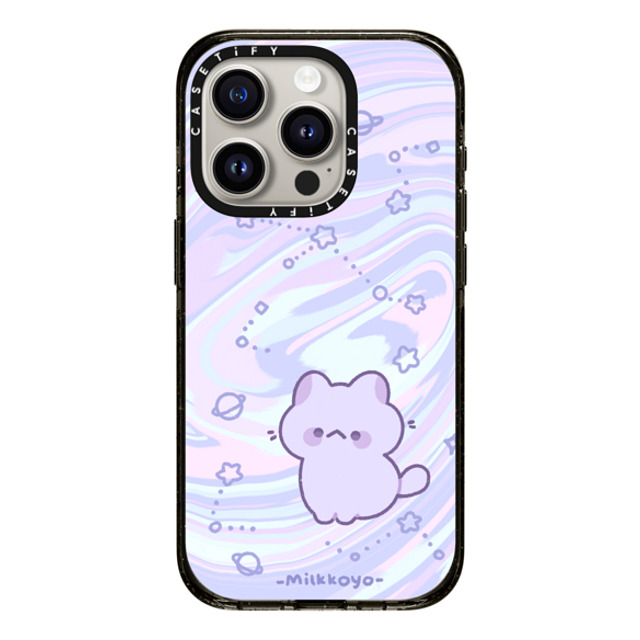 milkkoyo x CASETiFY iPhone 15 Pro ケース ブラック インパクトケース Space Kitty by Milkkoyo