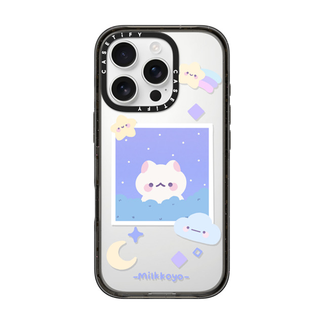 milkkoyo x CASETiFY iPhone 16 Pro ケース Cat,Animal ブラック インパクトケース Stars by Milkkoyo Father's Day milkkoyo x CASETiFY iPhone 16 Pro ケース Cat,Animal ブラック インパクトケース Stars by Milkkoyo Father's Day