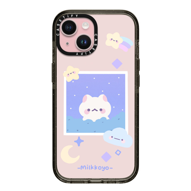 milkkoyo x CASETiFY iPhone 15 ケース Cat,Animal ブラック インパクトケース Stars by Milkkoyo Father's Day milkkoyo x CASETiFY iPhone 15 ケース Cat,Animal ブラック インパクトケース Stars by Milkkoyo Father's Day