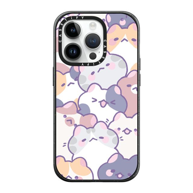 milkkoyo x CASETiFY iPhone 14 Pro ケース マットブラック インパクトケース MagSafe対応 Cats! by Milkkoyo