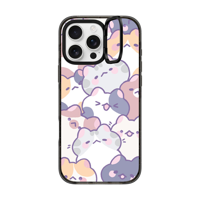 milkkoyo x CASETiFY iPhone 16 Pro Max ケース ブラック インパクトリングスタンドケース MagSafe対応 Cats! by Milkkoyo