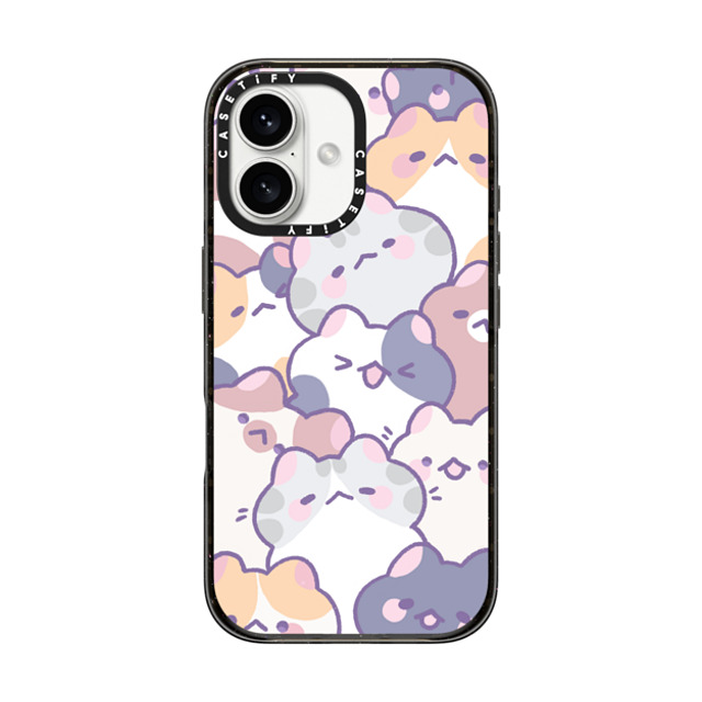 milkkoyo x CASETiFY iPhone 16 ケース ブラック インパクトケース MagSafe対応 Cats! by Milkkoyo