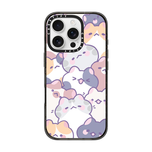 milkkoyo x CASETiFY iPhone 16 Pro ケース ブラック インパクトケース MagSafe対応 Cats! by Milkkoyo