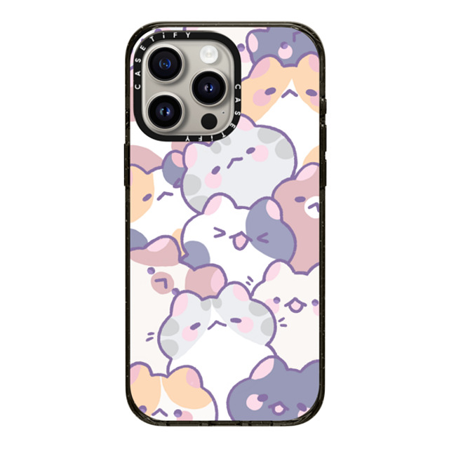 milkkoyo x CASETiFY iPhone 15 Pro Max ケース ブラック インパクトケース Cats! by Milkkoyo