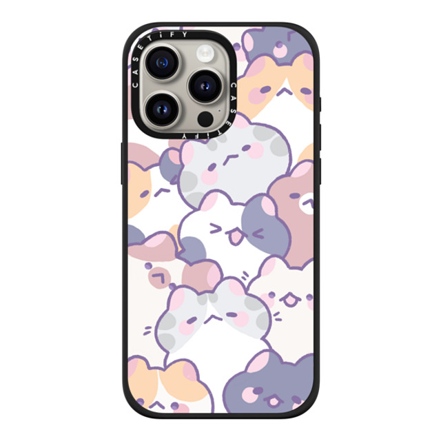 milkkoyo x CASETiFY iPhone 15 Pro Max ケース マットブラック インパクトケース MagSafe対応 Cats! by Milkkoyo