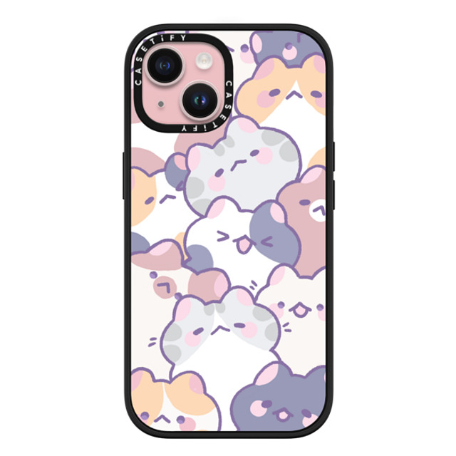 milkkoyo x CASETiFY iPhone 15 ケース マットブラック インパクトケース MagSafe対応 Cats! by Milkkoyo