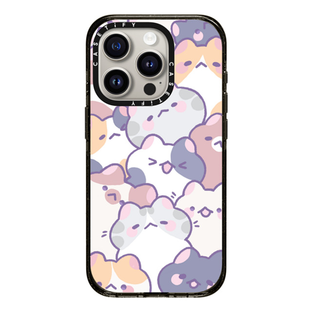 milkkoyo x CASETiFY iPhone 15 Pro ケース ブラック インパクトケース MagSafe対応 Cats! by Milkkoyo