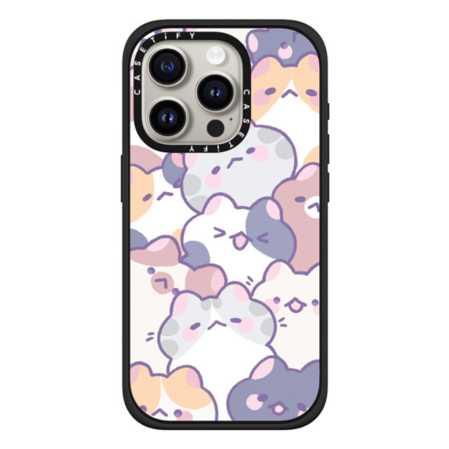 milkkoyo x CASETiFY iPhone 15 Pro ケース マットブラック インパクトケース MagSafe対応 Cats! by Milkkoyo