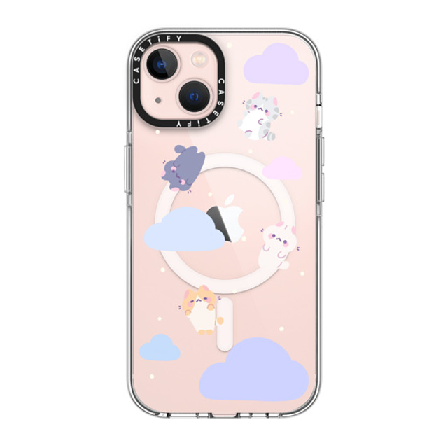 milkkoyo x CASETiFY iPhone 13 ケース クリア クリア ケース MagSafe対応 Falling cats by Milkkoyo