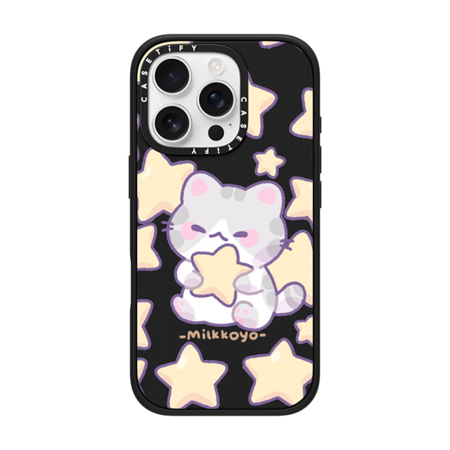 milkkoyo x CASETiFY iPhone 16 Pro ケース Cat,Star マットブラック インパクトケース MagSafe対応 Stars Phone Case Back to School milkkoyo x CASETiFY iPhone 16 Pro ケース Cat,Star マットブラック インパクトケース MagSafe対応 Stars Phone Case Back to School