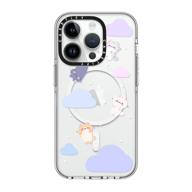 milkkoyo x CASETiFY iPhone 14 Pro ケース クリア クリア ケース MagSafe対応 Falling cats by Milkkoyo