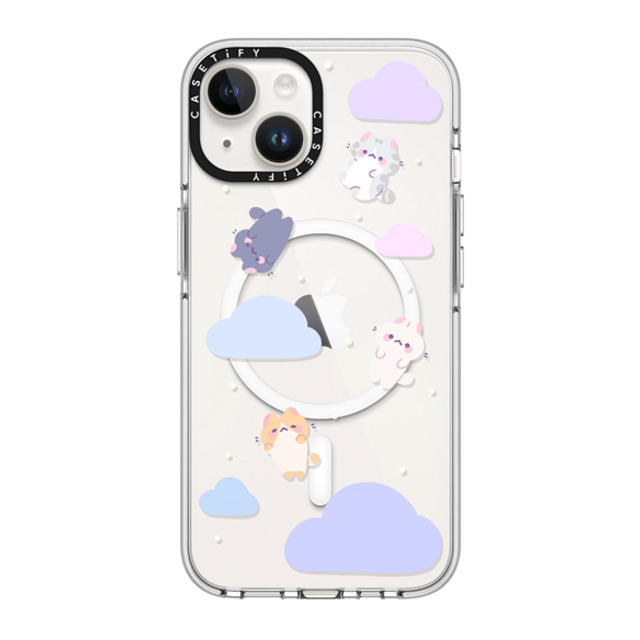 milkkoyo x CASETiFY iPhone 14 ケース クリア クリア ケース MagSafe対応 Falling cats by Milkkoyo