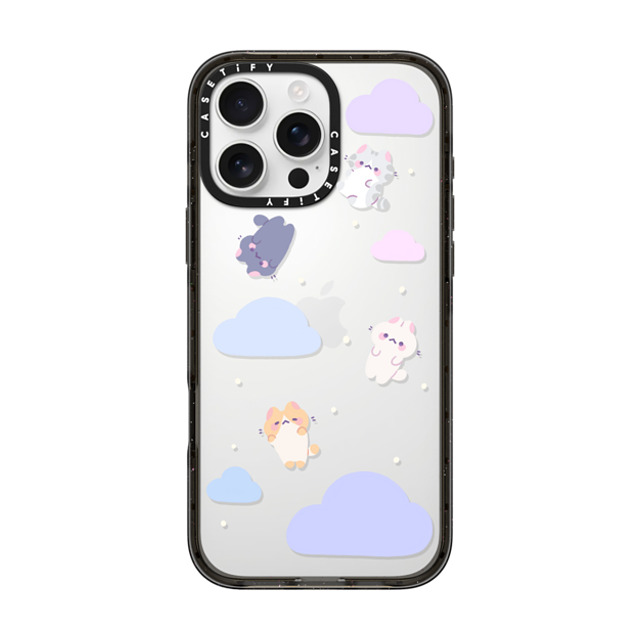 milkkoyo x CASETiFY iPhone 16 Pro Max ケース ブラック インパクトケース Falling cats by Milkkoyo