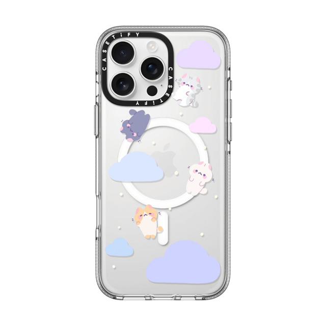 milkkoyo x CASETiFY iPhone 16 Pro Max ケース クリア クリア ケース MagSafe対応 Falling cats by Milkkoyo