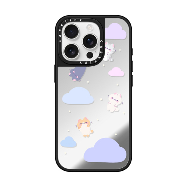 milkkoyo x CASETiFY iPhone 16 Pro ケース Cat,Star Silver on Black ミラーケース MagSafe対応 Falling cats by Milkkoyo Back to School milkkoyo x CASETiFY iPhone 16 Pro ケース Cat,Star Silver on Black ミラーケース MagSafe対応 Falling cats by Milkkoyo Back to School