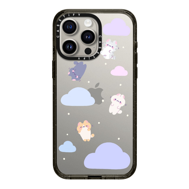 milkkoyo x CASETiFY iPhone 15 Pro Max ケース ブラック インパクトケース Falling cats by Milkkoyo