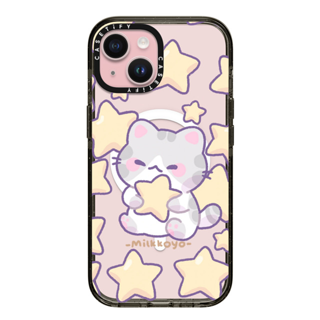 milkkoyo x CASETiFY iPhone 15 ケース Cat,Star ブラック インパクトケース MagSafe対応 Stars Phone Case Back to School milkkoyo x CASETiFY iPhone 15 ケース Cat,Star ブラック インパクトケース MagSafe対応 Stars Phone Case Back to School