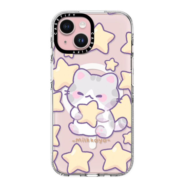 milkkoyo x CASETiFY iPhone 15 ケース Cat,Star クリア クリア ケース MagSafe対応 Stars Phone Case Back to School milkkoyo x CASETiFY iPhone 15 ケース Cat,Star クリア クリア ケース MagSafe対応 Stars Phone Case Back to School