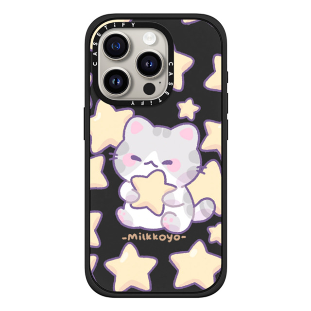 milkkoyo x CASETiFY iPhone 15 Pro ケース Cat,Star マットブラック インパクトケース MagSafe対応 Stars Phone Case Back to School milkkoyo x CASETiFY iPhone 15 Pro ケース Cat,Star マットブラック インパクトケース MagSafe対応 Stars Phone Case Back to School