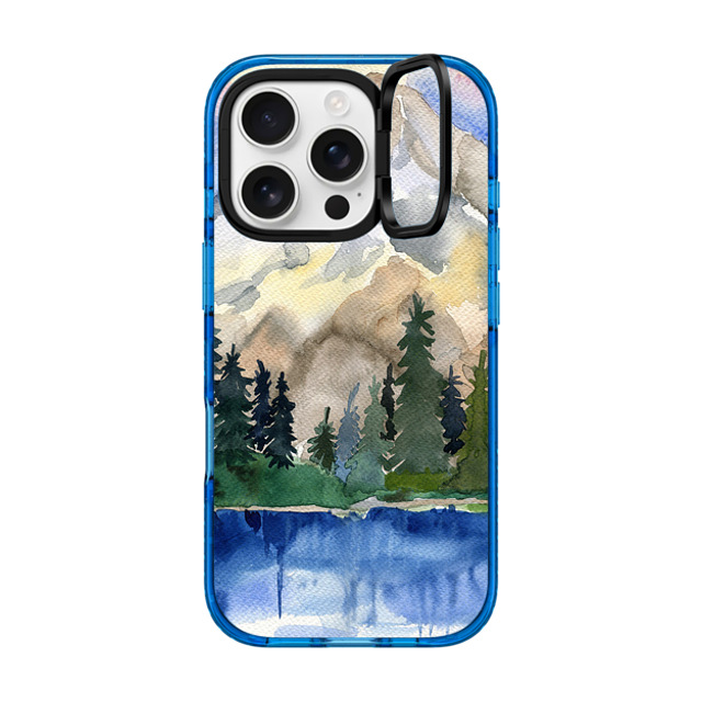 CASETiFY iPhone 16 Pro Case スカイブルー インパクトリングスタンドケース MagSafe対応 自然 Mountain landscape CASETiFY iPhone 16 Pro Case スカイブルー インパクトリングスタンドケース MagSafe対応 自然 Mountain landscape