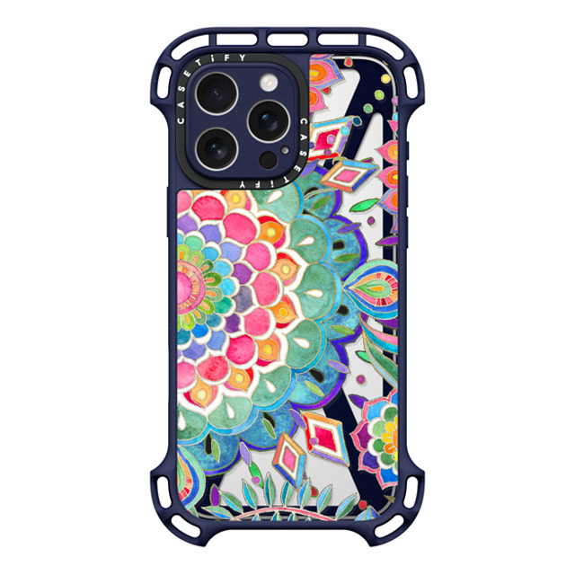 CASETiFY iPhone 16 Pro Max Case インディゴ ウルトラ バウンスケース MagSafe対応 Floral,Boho Color Celebration Mandala - clear CASETiFY iPhone 16 Pro Max Case インディゴ ウルトラ バウンスケース MagSafe対応 Floral,Boho Color Celebration Mandala - clear