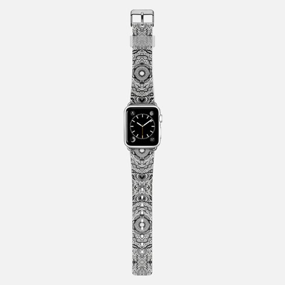 Garden Doodle in Black and White Apple Watch Band (42mm) Case by ...