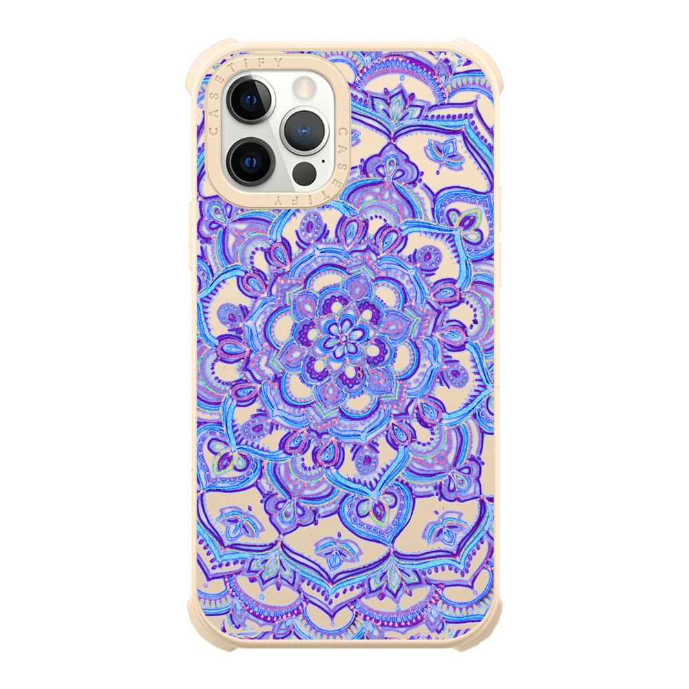 Radiant Cobalt Royal Purple Mandala On Transparent Casetify