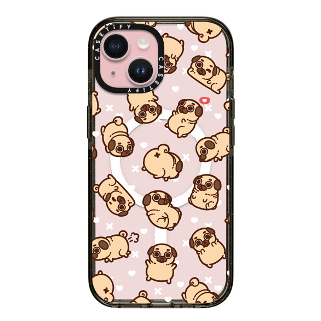 Puglie Pug x CASETiFY iPhone 15 Case Sticker,Dog Black Impact Case MagSafe Compatible Puglie Pug Floating Pugs Mother's Day Puglie Pug x CASETiFY iPhone 15 Case Sticker,Dog Black Impact Case MagSafe Compatible Puglie Pug Floating Pugs Mother's Day