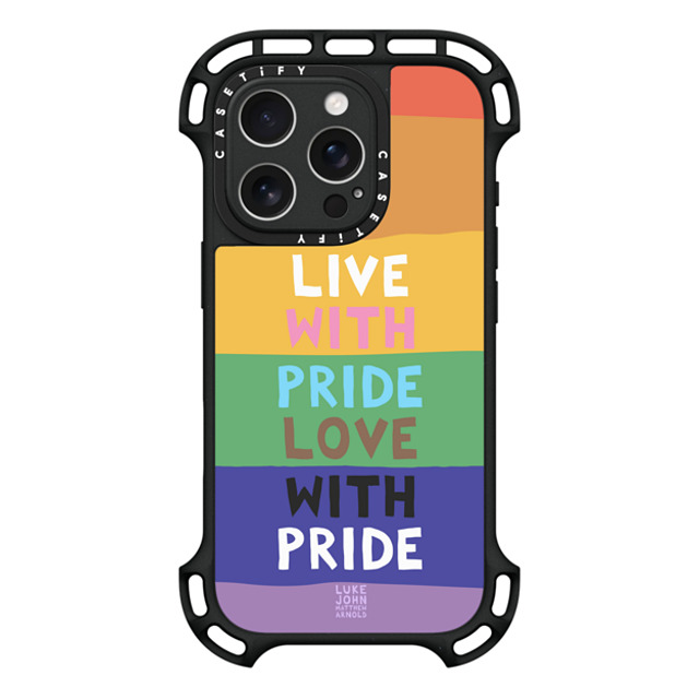 Luke John Matthew Arnold x CASETiFY iPhone 16 Pro Case Rainbow,Quote Black ウルトラ バウンスケース MagSafe対応 Live with Pride Love with Pride by LJMA Mother's Day Luke John Matthew Arnold x CASETiFY iPhone 16 Pro Case Rainbow,Quote Black ウルトラ バウンスケース MagSafe対応 Live with Pride Love with Pride by LJMA Mother's Day
