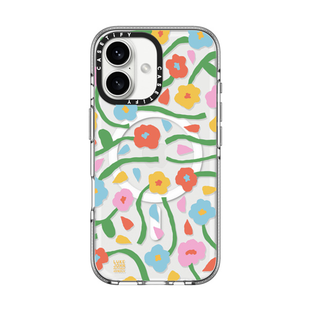 Luke John Matthew Arnold x CASETiFY iPhone 16 ケース Floral,Cartoon クリア クリア ケース MagSafe対応 Rainbow Pansies by LJMA Father's Day Luke John Matthew Arnold x CASETiFY iPhone 16 ケース Floral,Cartoon クリア クリア ケース MagSafe対応 Rainbow Pansies by LJMA Father's Day