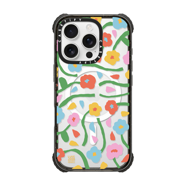 Luke John Matthew Arnold x CASETiFY iPhone 16 Pro ケース Floral,Cartoon ブラック ウルトラ インパクトケース MagSafe 対応 Rainbow Pansies by LJMA Father's Day Luke John Matthew Arnold x CASETiFY iPhone 16 Pro ケース Floral,Cartoon ブラック ウルトラ インパクトケース MagSafe 対応 Rainbow Pansies by LJMA Father's Day