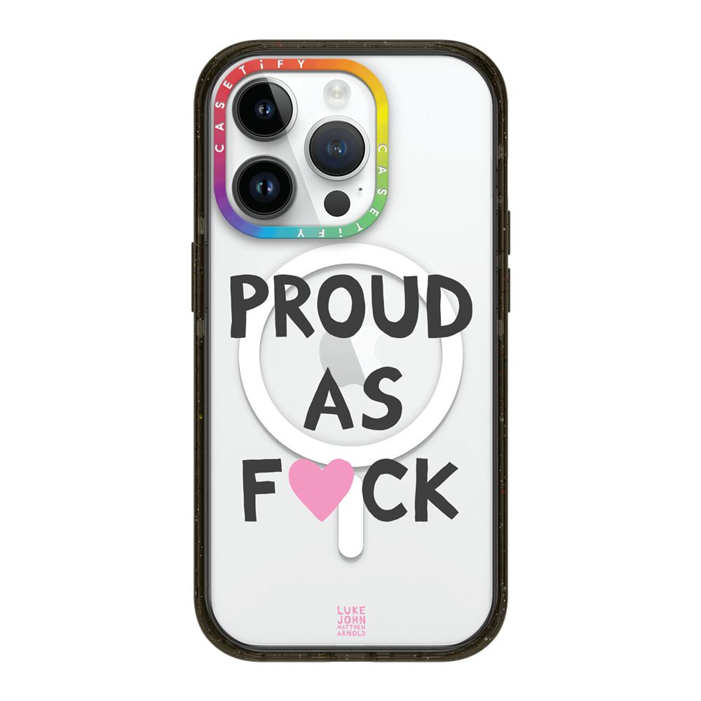 Pride iPhone 14 Pro Case MagSafe Compatible - Proud As F#ck by LJMA
