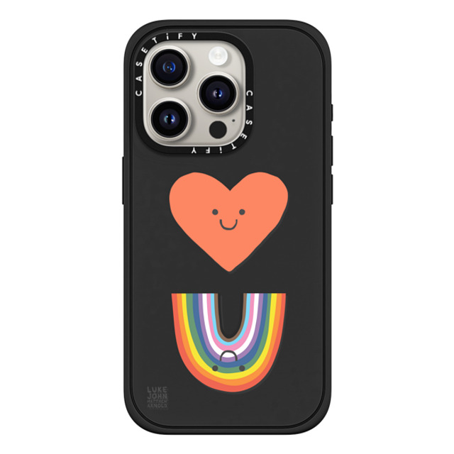 Luke John Matthew Arnold x CASETiFY iPhone 15 Pro Case Heart,Cartoon Matte Black Impact Case MagSafe Compatible LOVE U by LJMA Back to School Luke John Matthew Arnold x CASETiFY iPhone 15 Pro Case Heart,Cartoon Matte Black Impact Case MagSafe Compatible LOVE U by LJMA Back to School