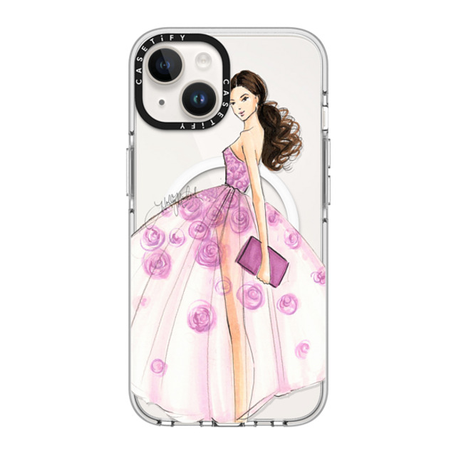 Holly Nichols x CASETiFY iPhone 14 Case Clear Clear Case MagSafe Compatible A Rose is a Rose (Fashion Illustration Transparent Phone Case) Holly Nichols x CASETiFY iPhone 14 Case Clear Clear Case MagSafe Compatible A Rose is a Rose (Fashion Illustration Transparent Phone Case)