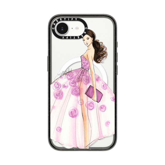Holly Nichols x CASETiFY iPhone 16e ケース Floral ブラック インパクトケース MagSafe対応 A Rose is a Rose (Fashion Illustration Transparent Phone Case) Back to School Holly Nichols x CASETiFY iPhone 16e ケース Floral ブラック インパクトケース MagSafe対応 A Rose is a Rose (Fashion Illustration Transparent Phone Case) Back to School