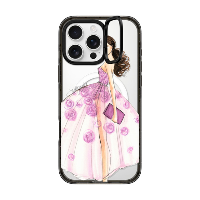 Holly Nichols x CASETiFY iPhone 16 Pro Max Case Black インパクトリングスタンドケース MagSafe対応 A Rose is a Rose (Fashion Illustration Transparent Phone Case) Holly Nichols x CASETiFY iPhone 16 Pro Max Case Black インパクトリングスタンドケース MagSafe対応 A Rose is a Rose (Fashion Illustration Transparent Phone Case)