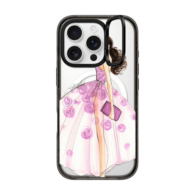 Holly Nichols x CASETiFY iPhone 16 Pro ケース Floral ブラック インパクトリングスタンドケース MagSafe対応 A Rose is a Rose (Fashion Illustration Transparent Phone Case) Back to School Holly Nichols x CASETiFY iPhone 16 Pro ケース Floral ブラック インパクトリングスタンドケース MagSafe対応 A Rose is a Rose (Fashion Illustration Transparent Phone Case) Back to School
