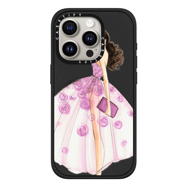Holly Nichols x CASETiFY iPhone 15 Pro ケース Floral マットブラック インパクトケース MagSafe対応 A Rose is a Rose (Fashion Illustration Transparent Phone Case) Back to School Holly Nichols x CASETiFY iPhone 15 Pro ケース Floral マットブラック インパクトケース MagSafe対応 A Rose is a Rose (Fashion Illustration Transparent Phone Case) Back to School