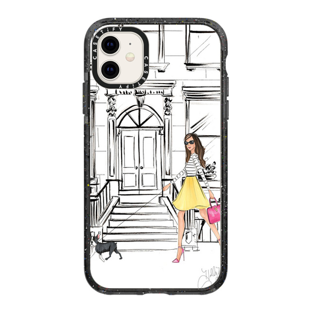 Holly Nichols x CASETiFY iPhone 11 ケース ブラック インパクトケース Boston Brownstone