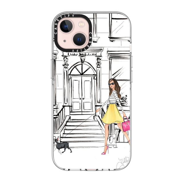 Holly Nichols x CASETiFY iPhone 13 ケース クリア クリア ケース MagSafe対応 Boston Brownstone