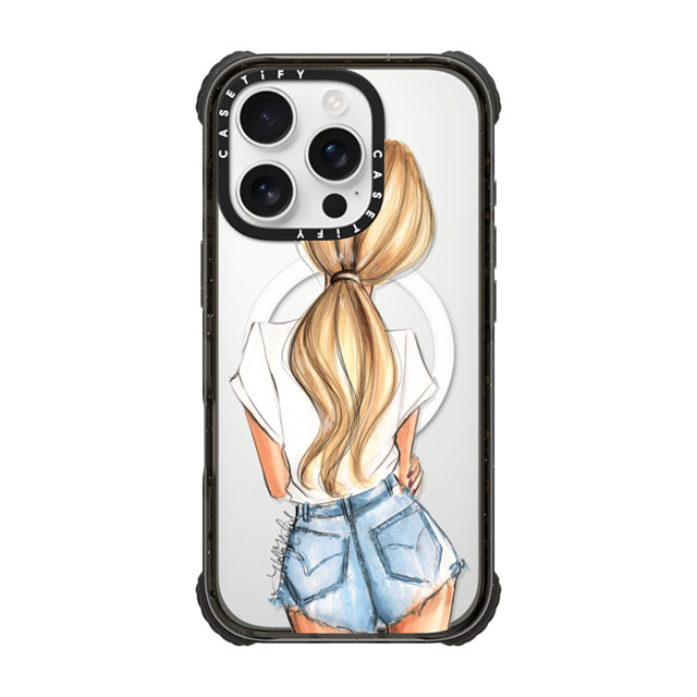 Holly Nichols x CASETiFY iPhone 16 Pro Case Portraiture Black ウルトラ インパクトケース MagSafe 対応 Solitude -Blonde Denim Fashion Girl Illustration Case- Mother's Day Holly Nichols x CASETiFY iPhone 16 Pro Case Portraiture Black ウルトラ インパクトケース MagSafe 対応 Solitude -Blonde Denim Fashion Girl Illustration Case- Mother's Day