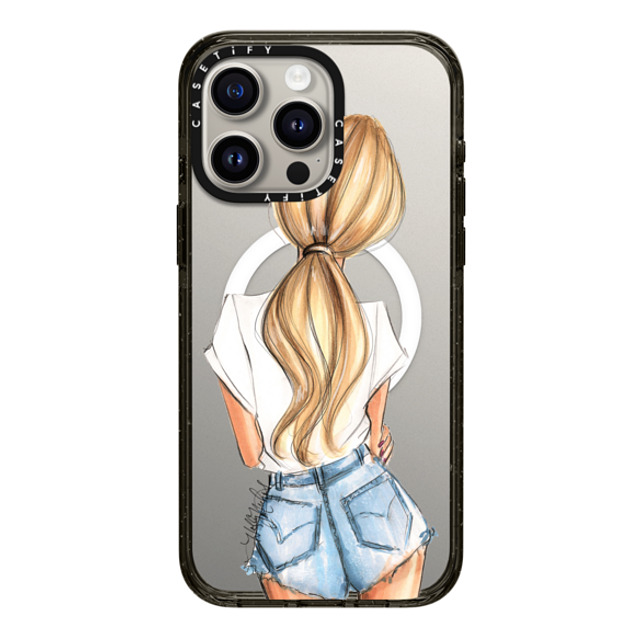 Holly Nichols x CASETiFY iPhone 15 Pro Max Case Portraiture Black Impact Case MagSafe Compatible Solitude -Blonde Denim Fashion Girl Illustration Case- Mother's Day Holly Nichols x CASETiFY iPhone 15 Pro Max Case Portraiture Black Impact Case MagSafe Compatible Solitude -Blonde Denim Fashion Girl Illustration Case- Mother's Day