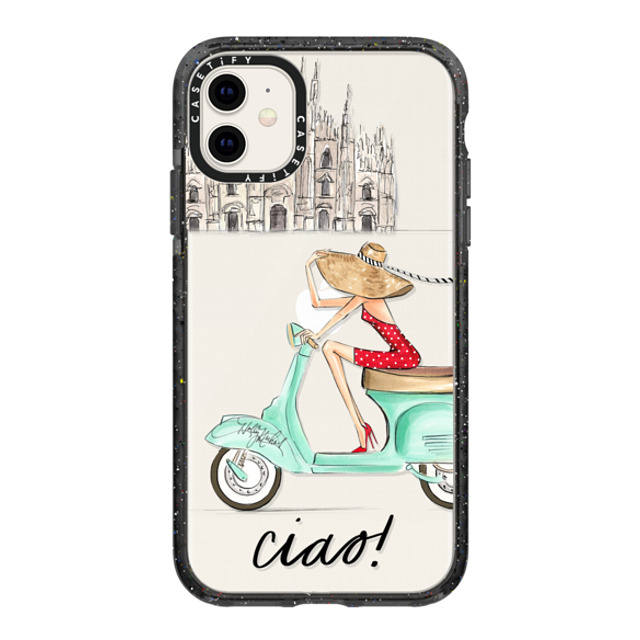Holly Nichols x CASETiFY iPhone 11 ケース Travel,Portraiture ブラック インパクトケース Ciao- Vespa Girl Milan Italy (fashion illustration transparent case) Back to School Holly Nichols x CASETiFY iPhone 11 ケース Travel,Portraiture ブラック インパクトケース Ciao- Vespa Girl Milan Italy (fashion illustration transparent case) Back to School