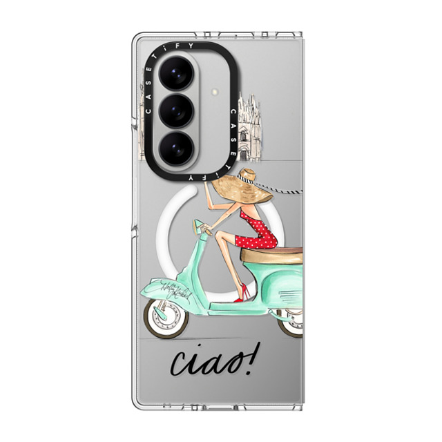 Holly Nichols x CASETiFY Galaxy Z Fold7 Case Travel,Portraiture クリア マグネット式 クリアケース Ciao- Vespa Girl Milan Italy (fashion illustration transparent case) Holly Nichols x CASETiFY Galaxy Z Fold7 Case Travel,Portraiture クリア マグネット式 クリアケース Ciao- Vespa Girl Milan Italy (fashion illustration transparent case)