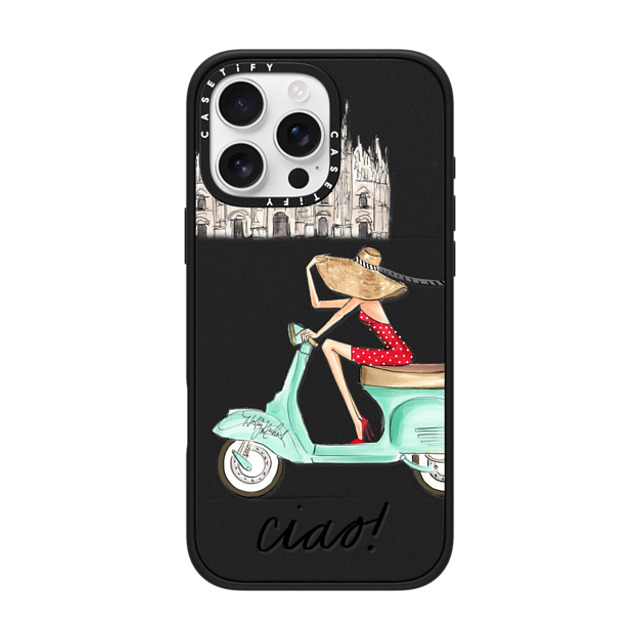 Holly Nichols x CASETiFY iPhone 16 Pro Max Case Travel,Portraiture Matte Black Impact Case MagSafe Compatible Ciao- Vespa Girl Milan Italy (fashion illustration transparent case) Back to School Holly Nichols x CASETiFY iPhone 16 Pro Max Case Travel,Portraiture Matte Black Impact Case MagSafe Compatible Ciao- Vespa Girl Milan Italy (fashion illustration transparent case) Back to School